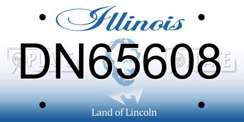 DN65608 Illinois License Plate
