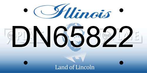 DN65822 Illinois License Plate