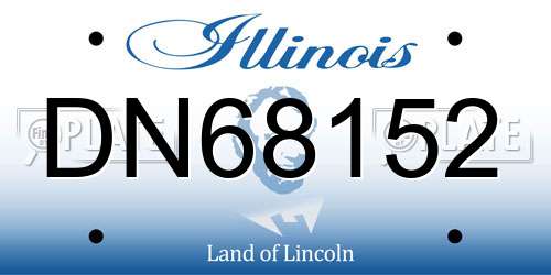 DN68152 Illinois License Plate