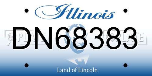DN68383 Illinois License Plate