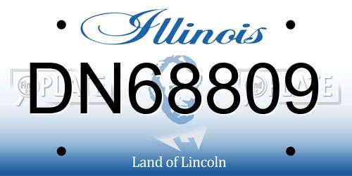 DN68809 Illinois License Plate
