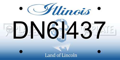 DN6I437 Illinois License Plate