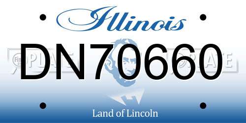 DN70660 Illinois License Plate