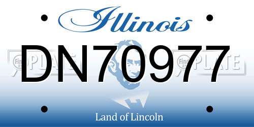 DN70977 Illinois License Plate