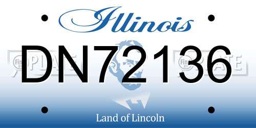 DN72136 Illinois License Plate