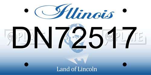 DN72517 Illinois License Plate
