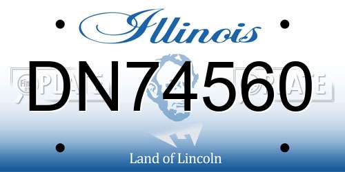 DN74560 Illinois License Plate