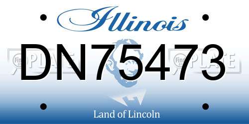DN75473 Illinois License Plate