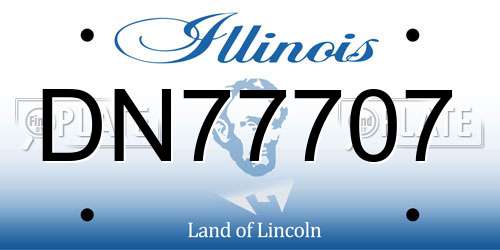 DN77707 Illinois License Plate