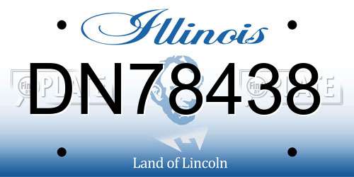 DN78438 Illinois License Plate