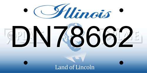 DN78662 Illinois License Plate