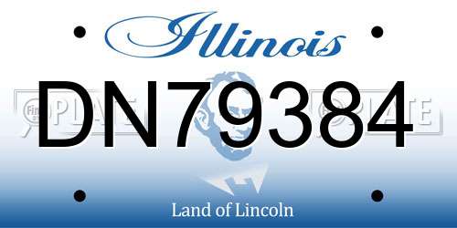 DN79384 Illinois License Plate
