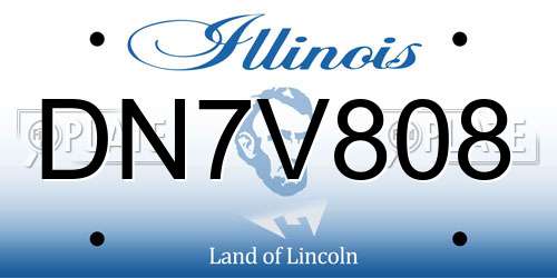 DN7V808 Illinois License Plate