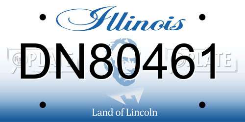 DN80461 Illinois License Plate