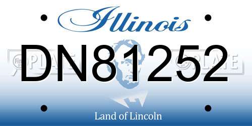 DN81252 Illinois License Plate
