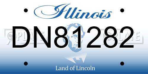 DN81282 Illinois License Plate