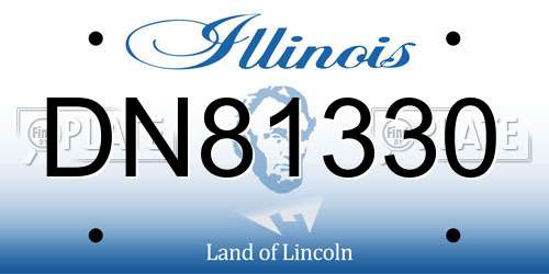 DN81330 Illinois License Plate