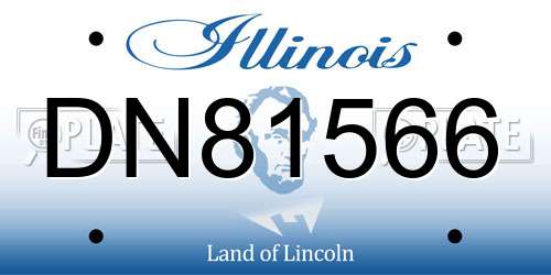 DN81566 Illinois License Plate