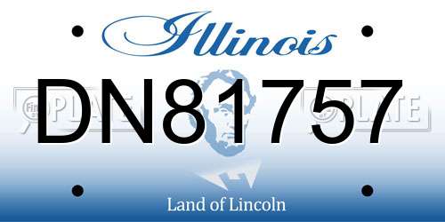 DN81757 Illinois License Plate