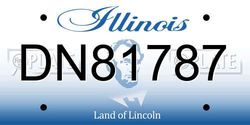DN81787 Illinois License Plate