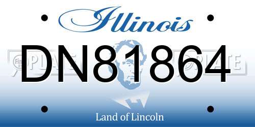 DN81864 Illinois License Plate