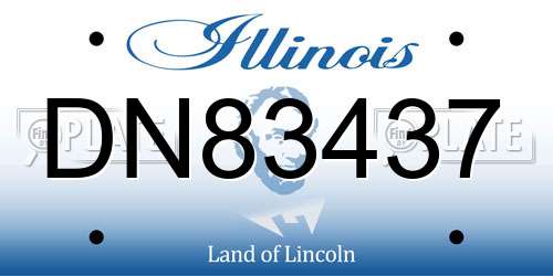 DN83437 Illinois License Plate