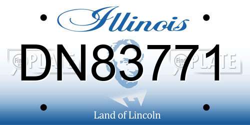 DN83771 Illinois License Plate