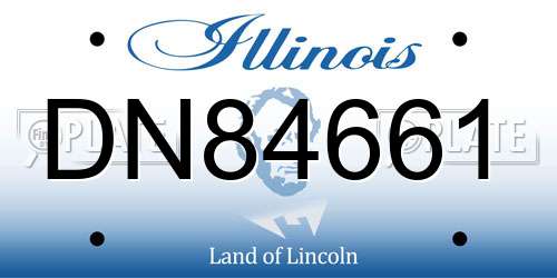 DN84661 Illinois License Plate
