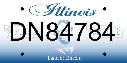 DN84784 Illinois License Plate