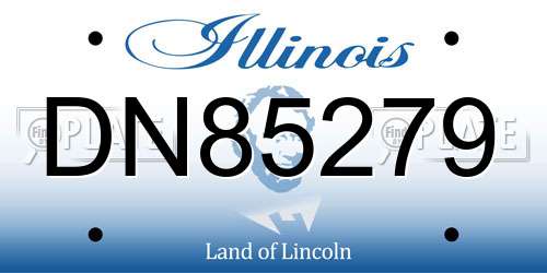 DN85279 Illinois License Plate