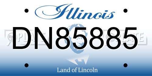 DN85885 Illinois License Plate