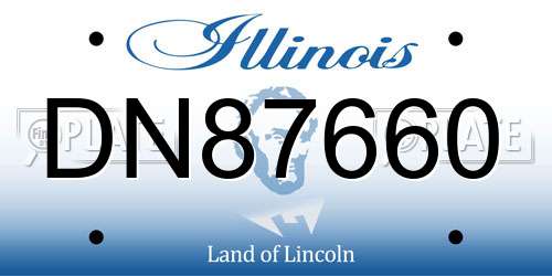 DN87660 Illinois License Plate