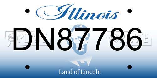DN87786 Illinois License Plate