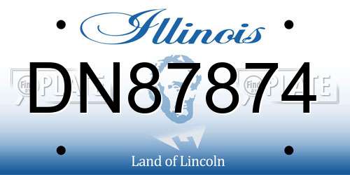 DN87874 Illinois License Plate
