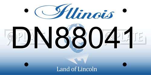 DN88041 Illinois License Plate