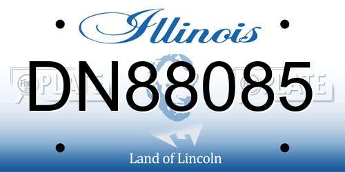 DN88085 Illinois License Plate