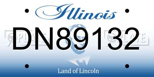 DN89132 Illinois License Plate