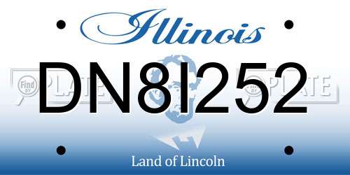 DN8I252 Illinois License Plate