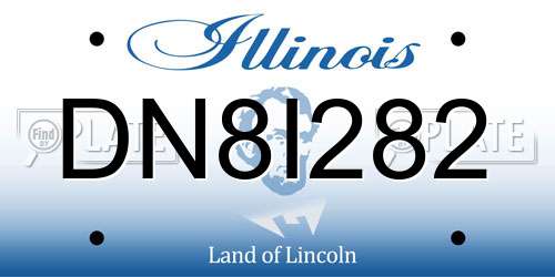 DN8I282 Illinois License Plate