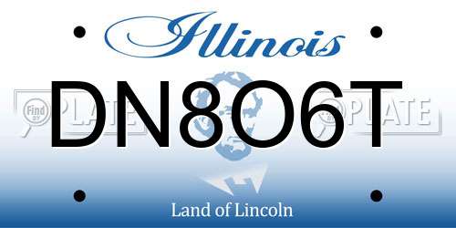DN8O6T Illinois License Plate