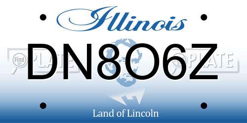 DN8O6Z Illinois License Plate