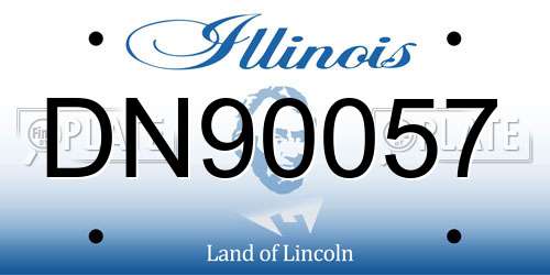 DN90057 Illinois License Plate