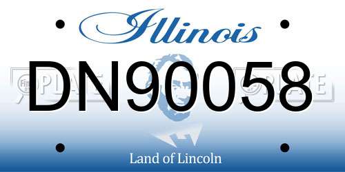 DN90058 Illinois License Plate