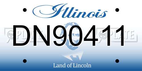 DN90411 Illinois License Plate