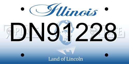 DN91228 Illinois License Plate