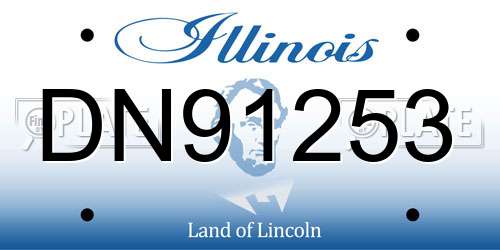 DN91253 Illinois License Plate