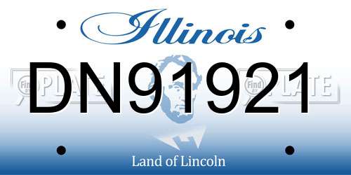 DN91921 Illinois License Plate