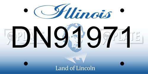 DN91971 Illinois License Plate