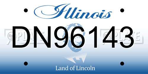 DN96143 Illinois License Plate