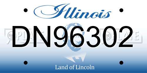 DN96302 Illinois License Plate